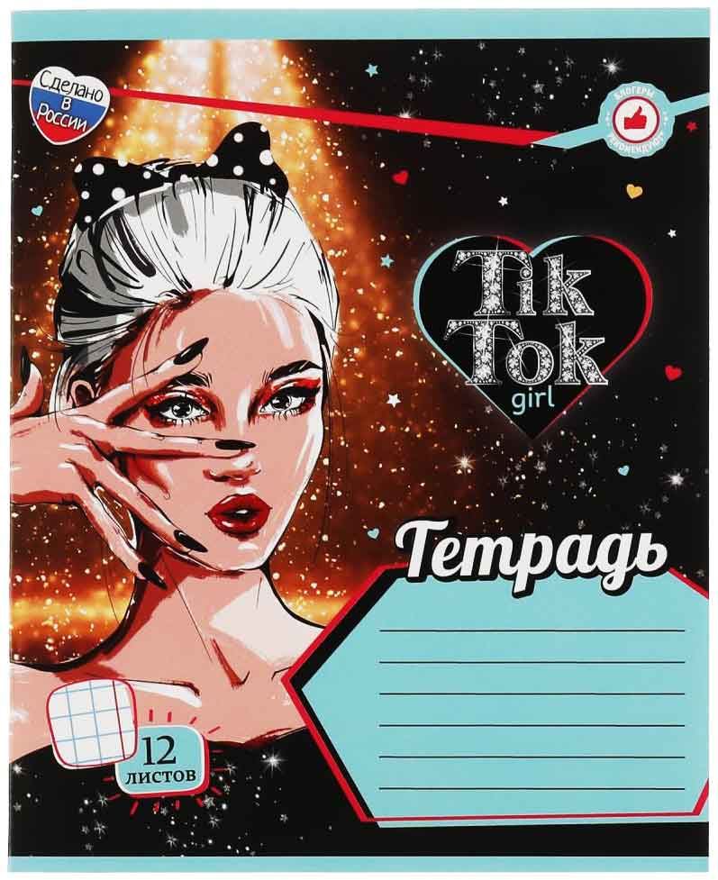 Тетрадь 12л. клетка Tik Tok Girl NS-12-69280-TT